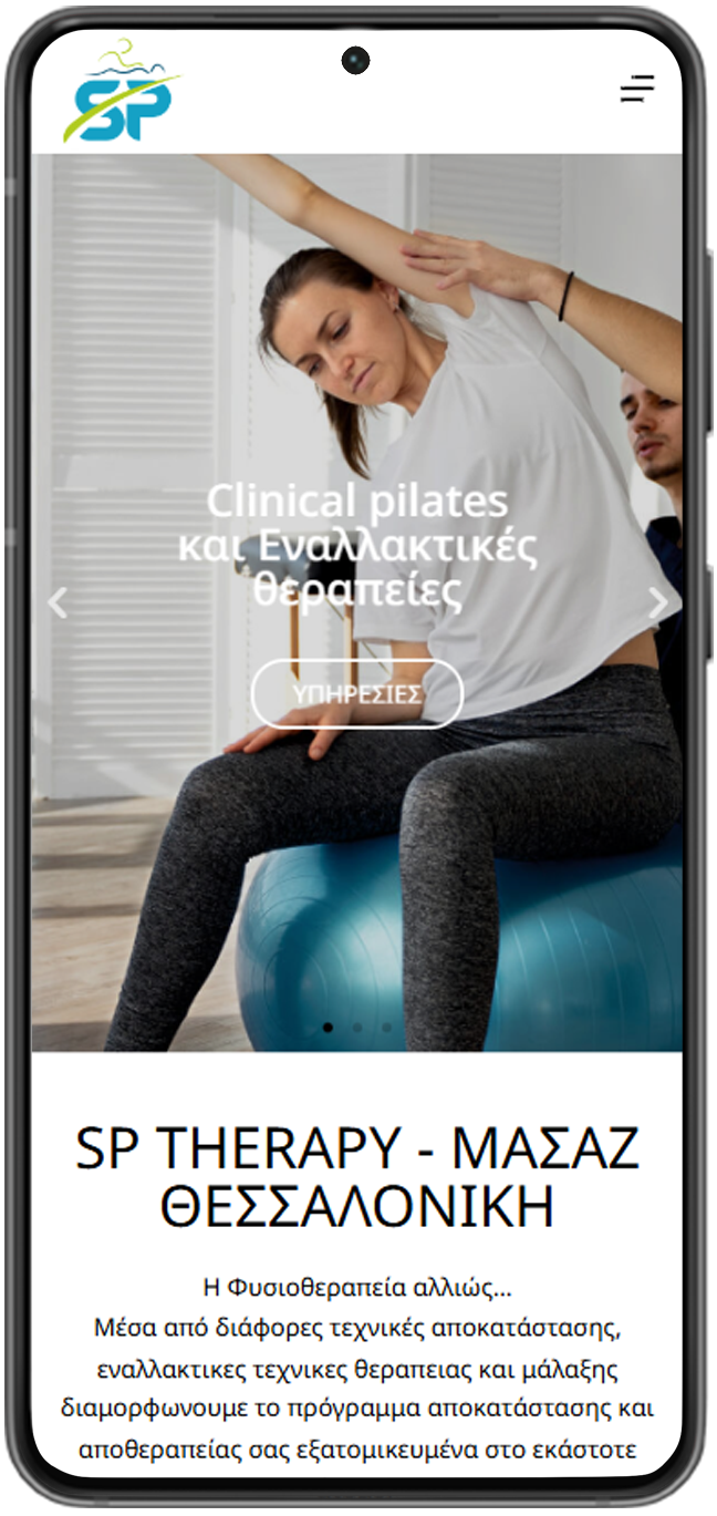 sptherapy website on mobile device