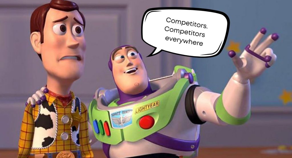What is local SEO and why it’s a game changer for Greek businesses. The image says "competitors. competitors everywhere"
