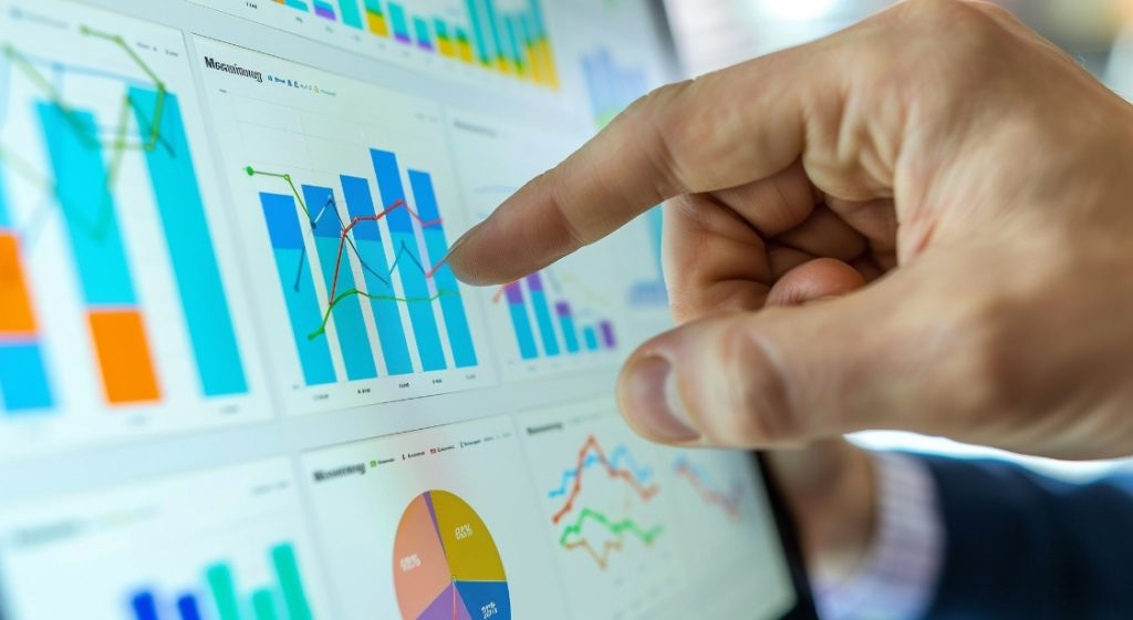 The image shows analytics