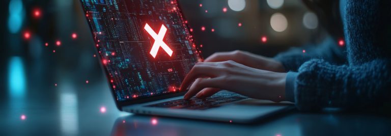 The 5 digital mistakes Greek businesses still make (and how to fix them) 2 The 5 digital mistakes Greek businesses still make (and how to fix them). The image shows hands typing on laptop with an X in the screen (freepik.com).