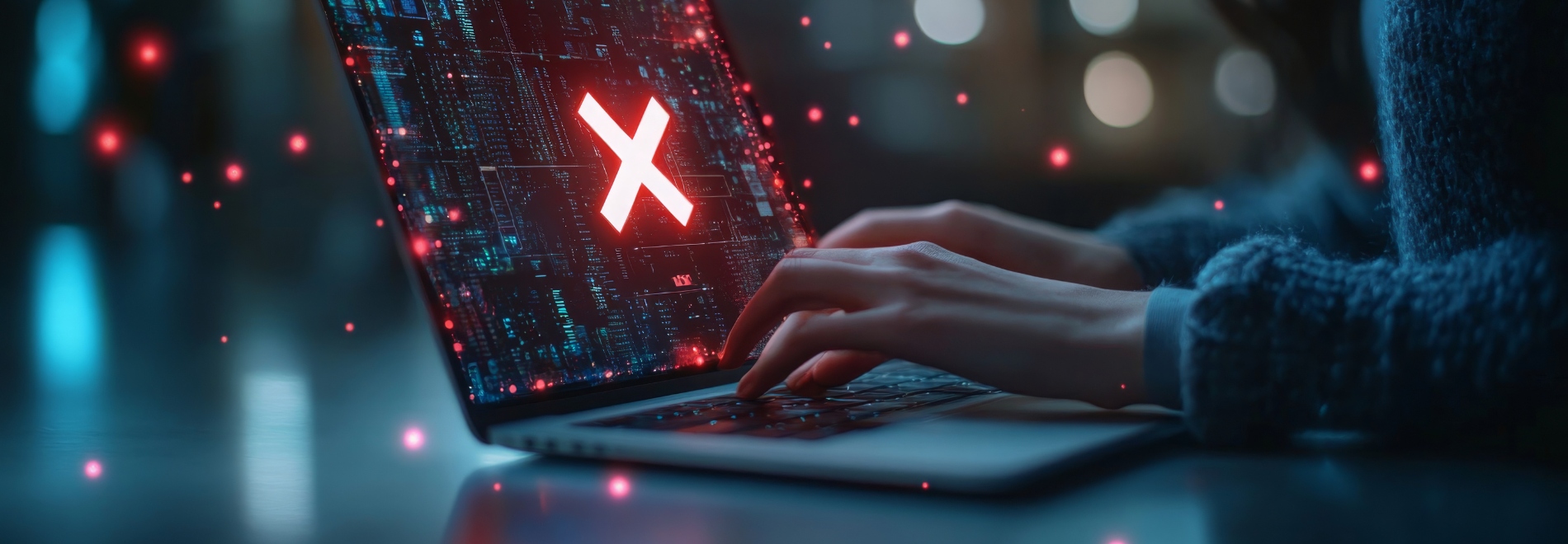 The 5 digital mistakes Greek businesses still make (and how to fix them) 1 The 5 digital mistakes Greek businesses still make (and how to fix them). The image shows hands typing on laptop with an X in the screen (freepik.com).