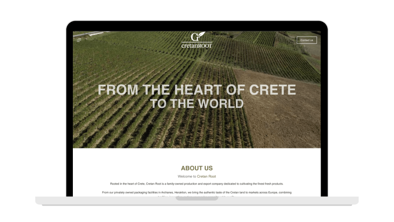 CretanRoot Mockup Laptop