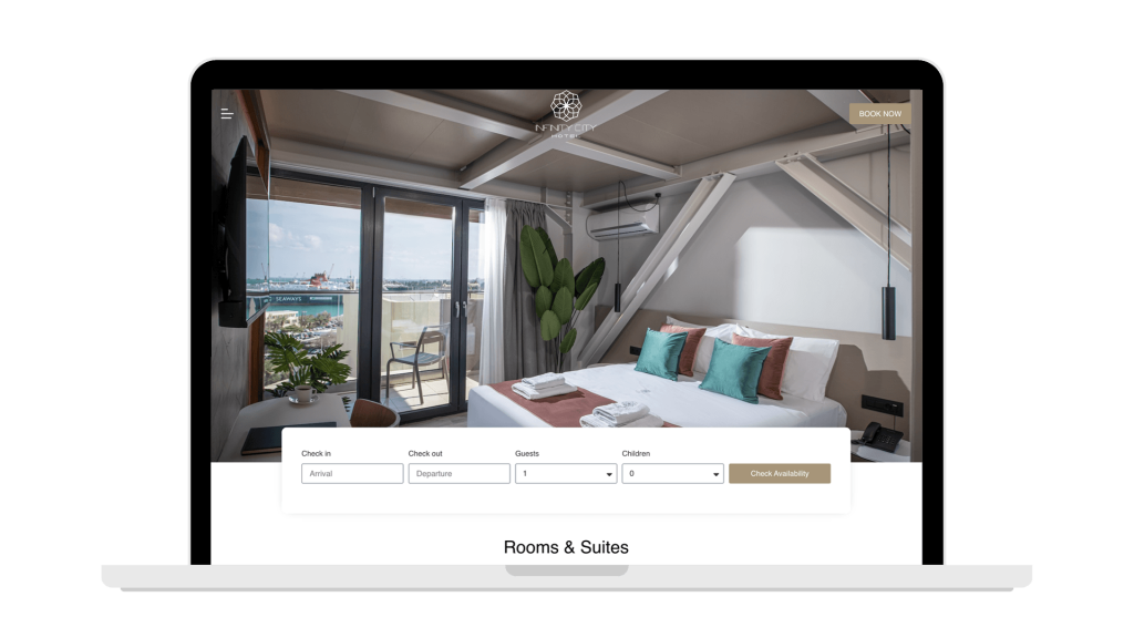 infinityhotel Mockup laptop