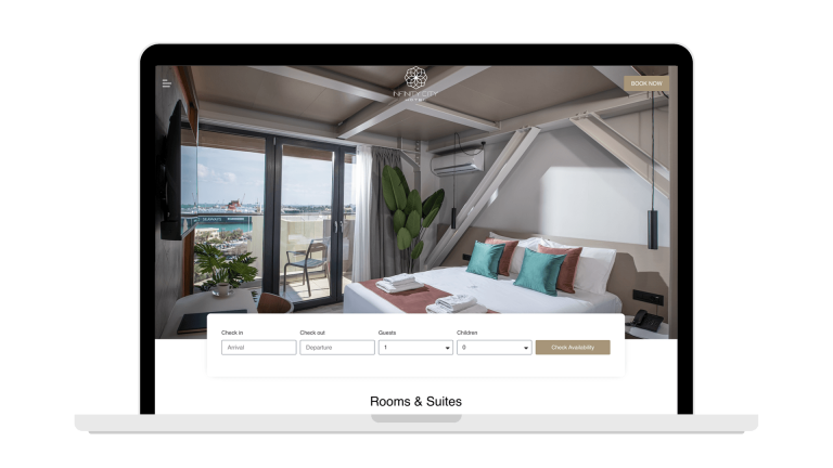 infinityhotel Mockup laptop