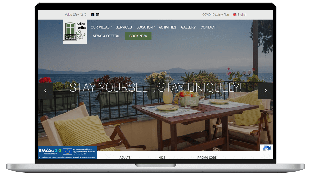 Laptop Mockup Pelionvillas