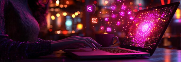 Τα top 7 marketing trends για το 2026 | MarketUp. Η εικόνα δείχνει κάποιον να πληκτρολογεί (freepik.com)