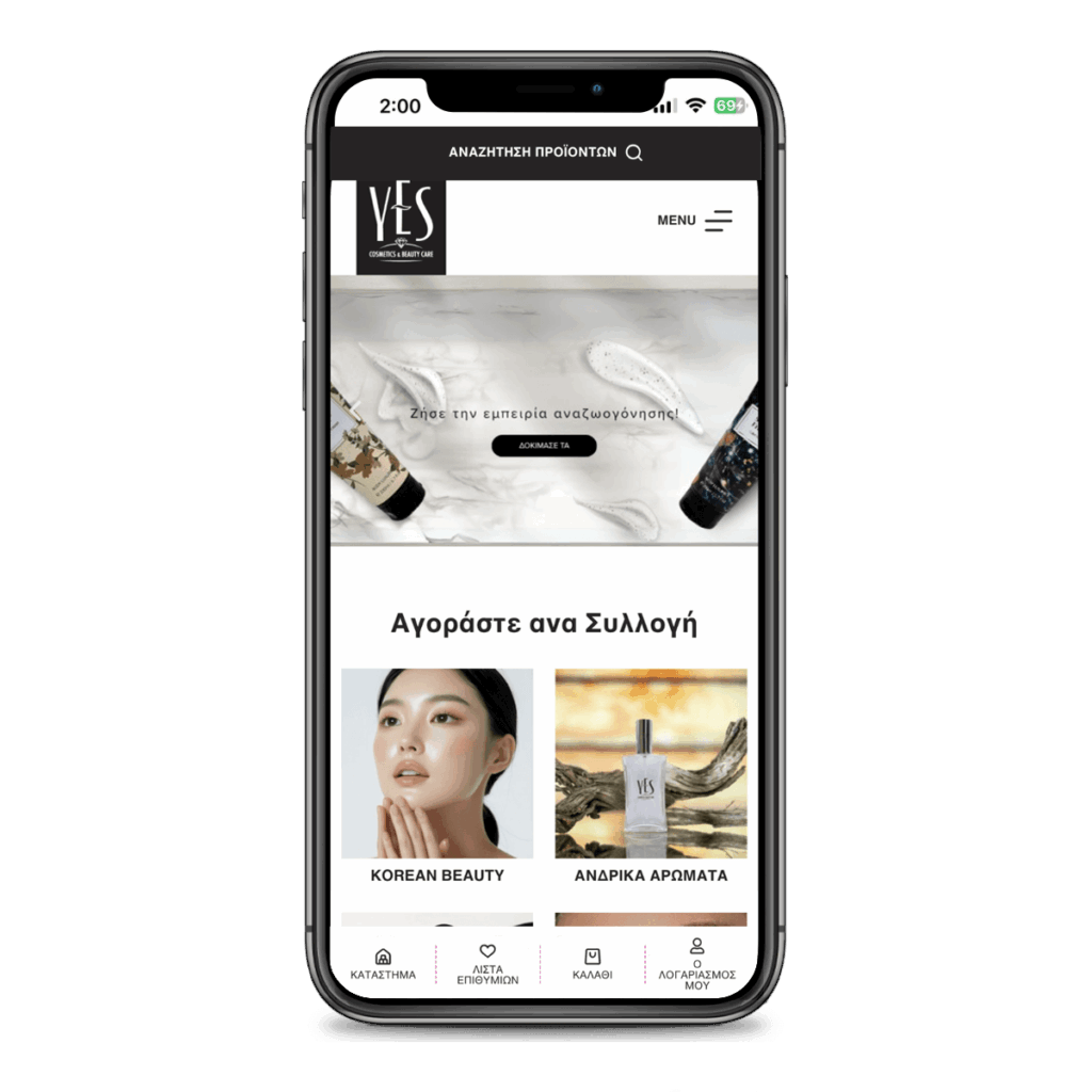 Yescosmetics Mockup Mobile